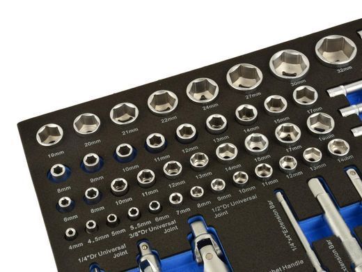 Набір торцевих головок з тріскачкою 1/4"- 1/2" 80 штук Geko G10833A