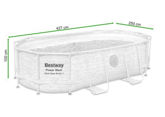 Басейн тентовий Power Steel Vista Series Bestway 56714