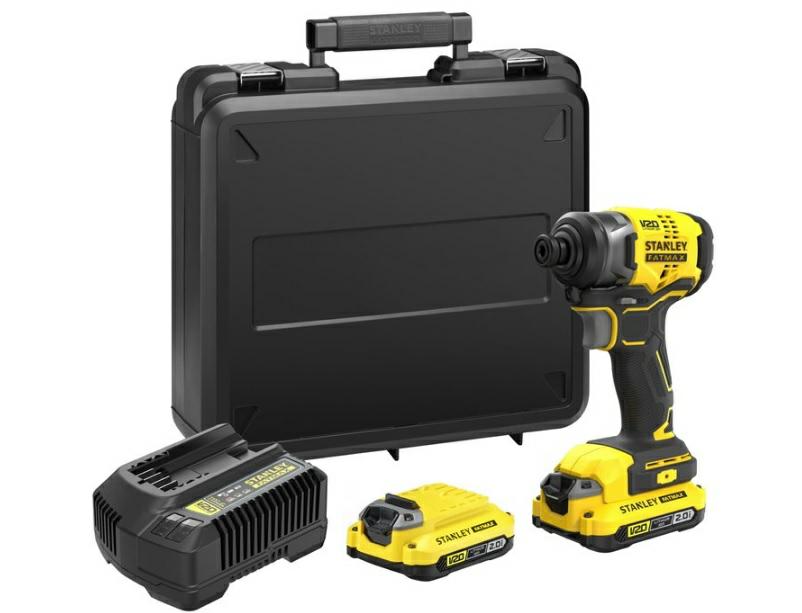 Ударный гайковёрт Stanley V20 SFMCF810D2K, 170 Нм, 2 аккумулятора 2.0 Ач