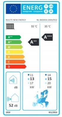 Інверторний тепловий насос 10 кВт NULITE Kraft&Dele NL-BKDX30-950II/R32