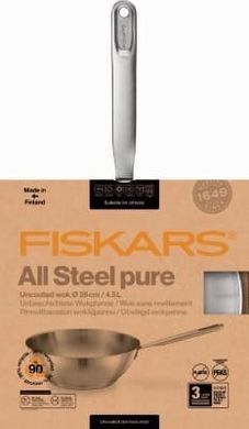 FISKARS ПАТЕЛЬНЯ WOK 28см ALL STEEL PURE (1057596)