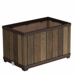 Кашпо для сада прямоугольное с автополивом Deco Rectangle Walnut Keter
