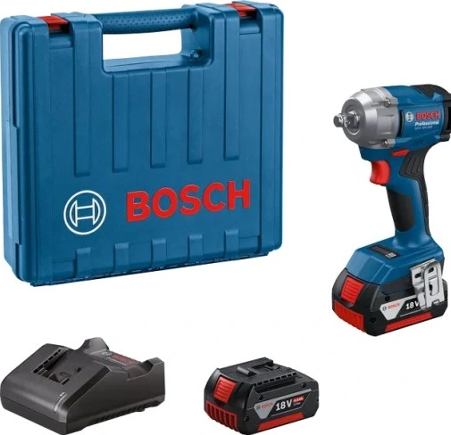Ключ ударный 1/2 дюйма Bosch GDS 18V-350, 350 Нм, 2 аккумулятора 4,0 Ач