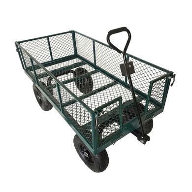 Візок садовий чотириколісний AWTOOLS Q012 500 кг з опускними бортами