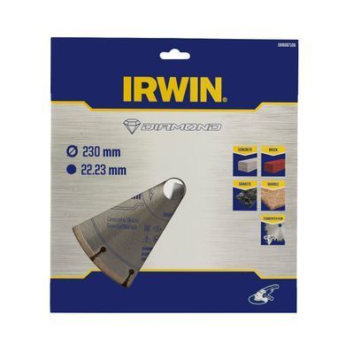 Диск алмазний Irwin 230мм X 22,23мм / сегментний для бетону, цегли, граніту та мармуру