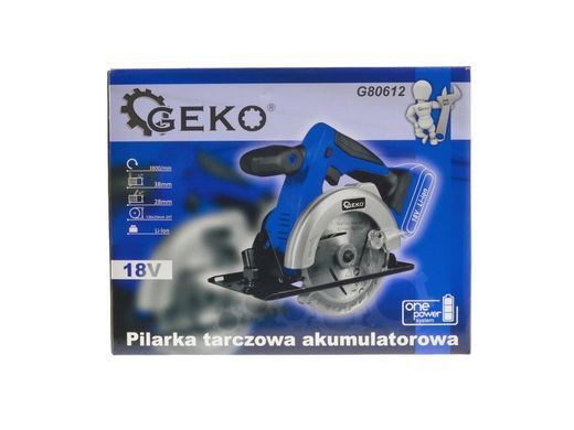 Акумуляторна циркулярна пила 18 В Geko G80612