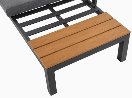 Садовий комплект меблів для тераси темно сірий Wood Williams Focus Garden