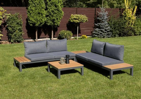 Садовий комплект меблів для тераси темно сірий Wood Williams Focus Garden
