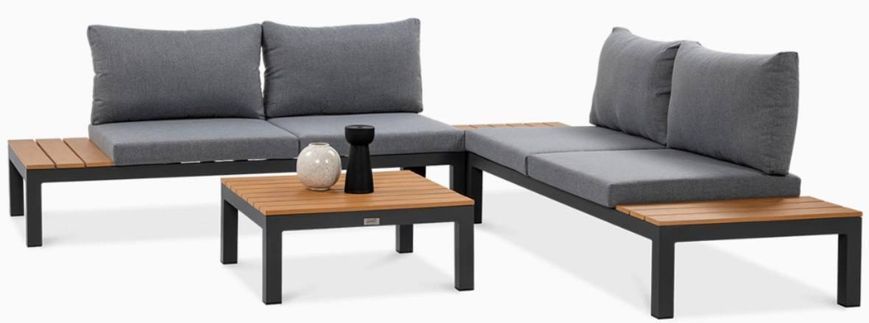 Садовий комплект меблів для тераси темно сірий Wood Williams Focus Garden