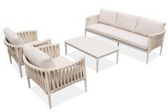 Садовый комплект мебели MONZA Caffe Beige диван, кресла и столик для террасы FURRORE