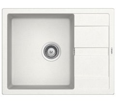 Кухонна мийка Schock Ronda D-100L альпійський білий - граніт, вбудовується в стільницю, сушарка