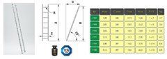 Лестница ALOSS опорная 11 ступенек 3,0 м
