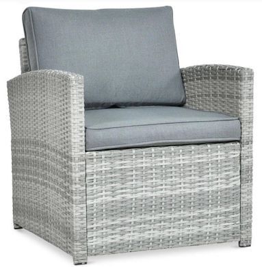 Вуличні меблі для саду з техноротанга Stone Grey Borneo