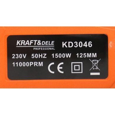 Кутова шліфувальна машина 1500ВТ Kraft&Dele KD3046