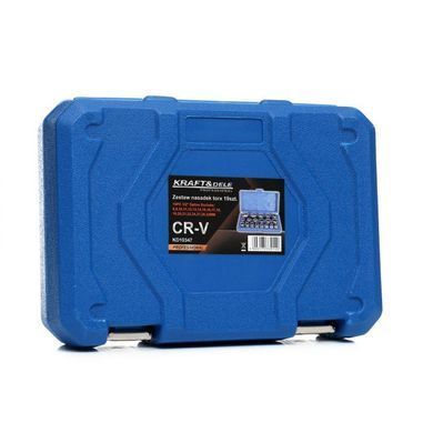 Комплект торцевих головок Kraft&Dele TORX 19 штук KD10347