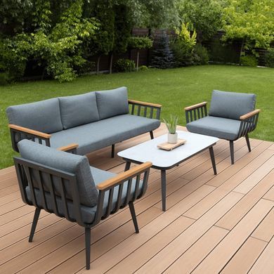 Меблі в альтанку для дачі Furrore Stella Caffe Grey