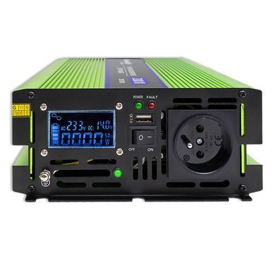 Перетворювач напруги/зарядка акумулятора/ДБЖ 1000-2000 Вт 12-230 В Qoltec Monolith 51942