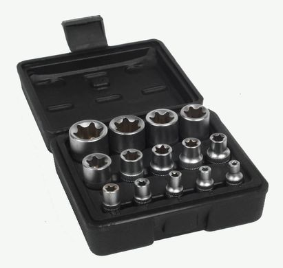 Набір головок Torx 1/2", 3/8", 1/4" E4-E24 14 шт Bass Polska 7057
