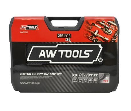 Набір ключів Awtools 216ел 1/2"/3/8&raquo;/1/4"