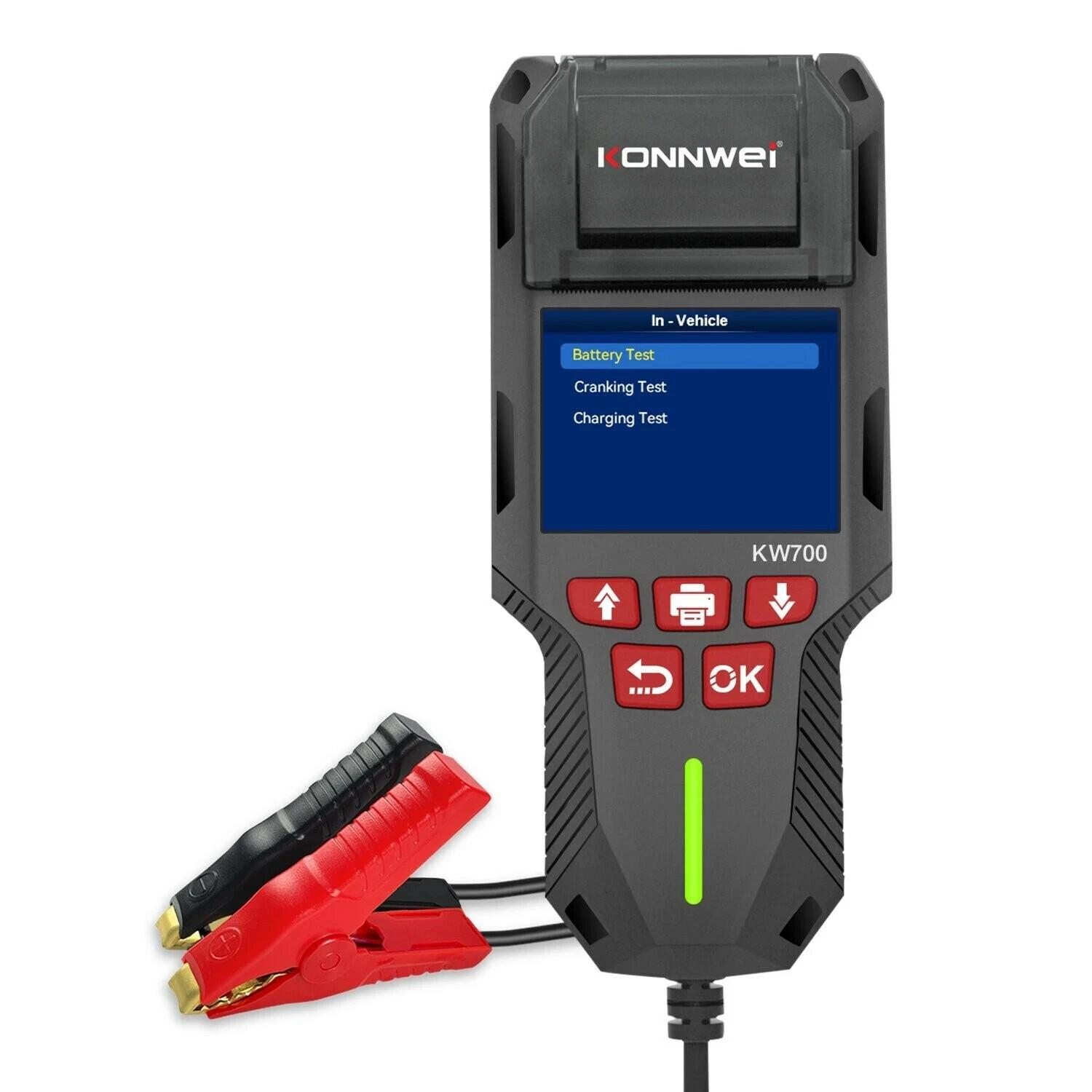 Тестер аккумуляторов 12V/24V Konnwei EM05110 с термопринтером