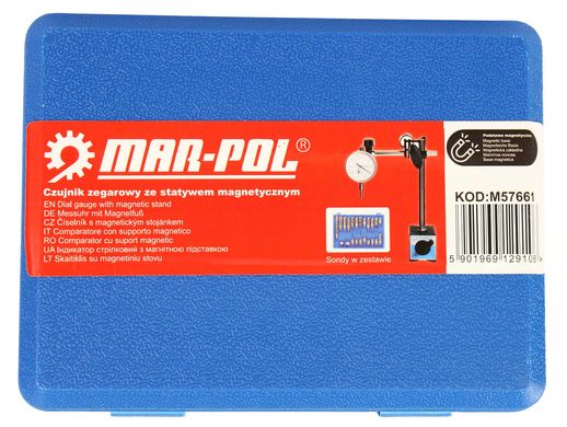 Вимірювальний комплект магнітна підставка з манометром та наконечниками Mar-Pol M57661