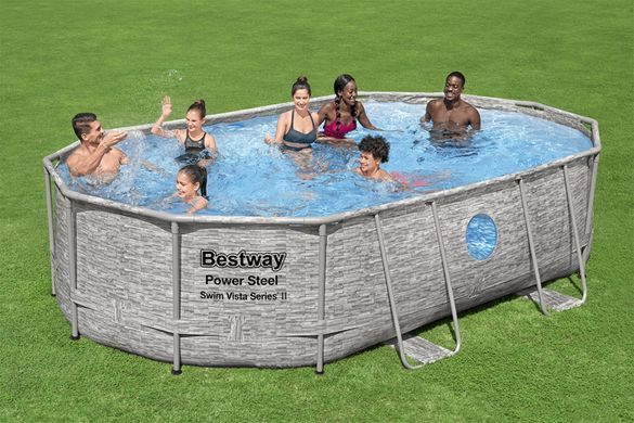 Вуличний басейн для дачі Bestway Power Steel Swim Vista Series 56946