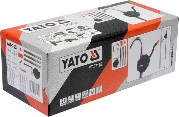 Роторный насос для перекачки масла из бочки Yato YT-07115