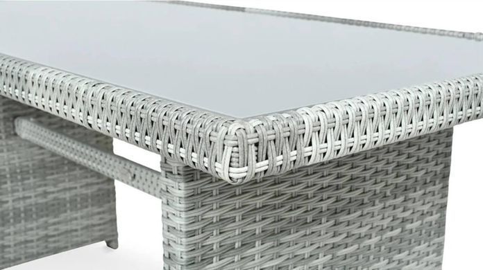 Вуличні меблі для саду з техноротанга Stone Grey Borneo