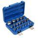 Комплект торцевих головок Kraft&Dele TORX 19 штук KD10347