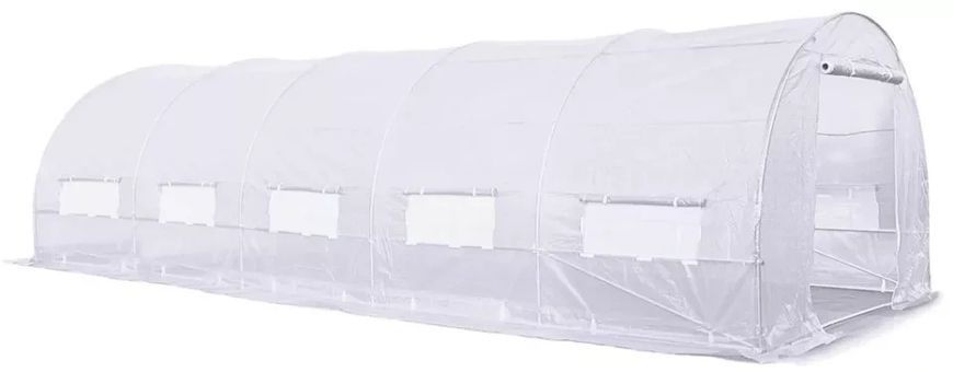 Теплиця садова, парник Focus Garden 3x8x2 (подвійні двері) біла