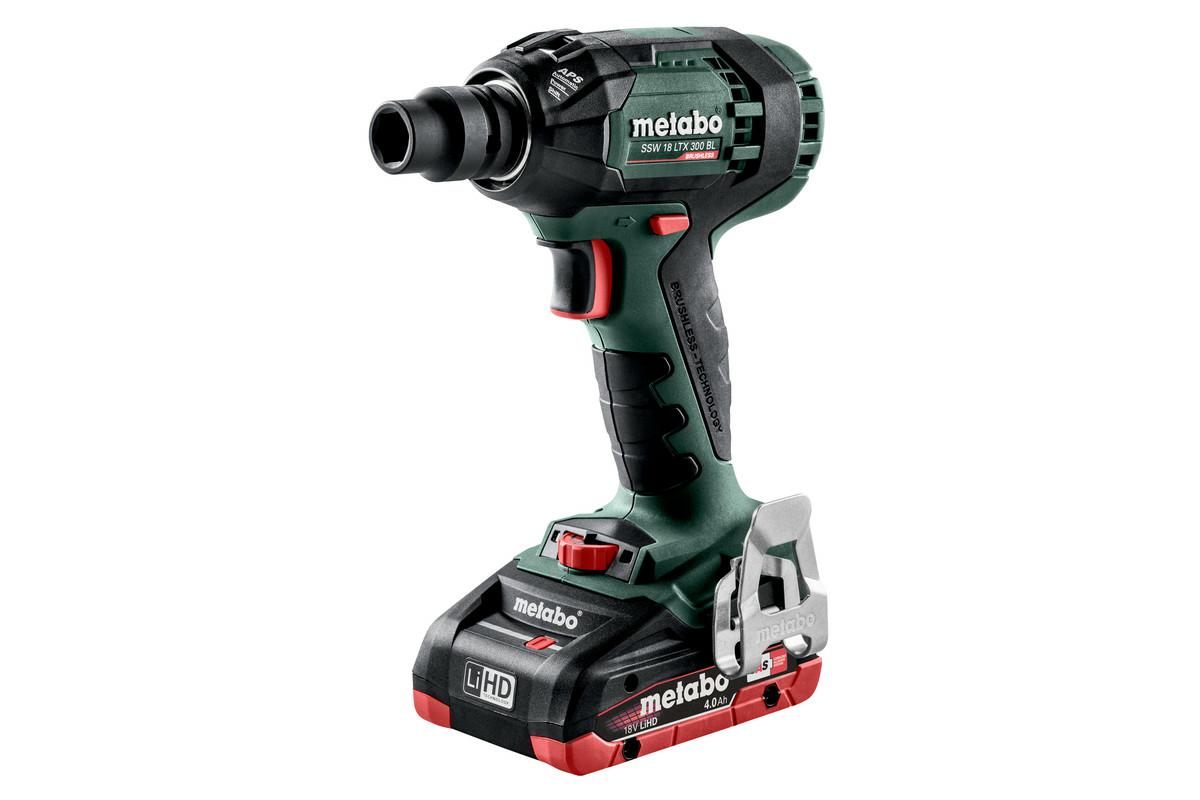 Ударный гайковый ключ Metabo SSW 18 LTX 300 BL, 18 В, 300 Нм, 2 аккумулятора 4,0 Ач