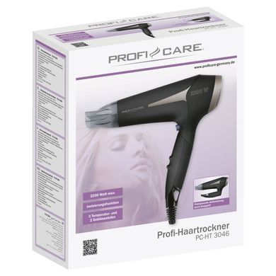 Фен для волосся іонізуючий складаний 2200 Вт ProfiCare PC-HT 3046
