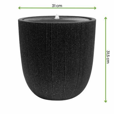 Фонтан садовый SOLENA LED&nbsp;графит декоративный&nbsp;MoodMe