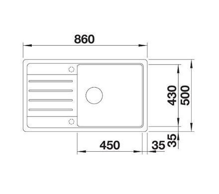 Кухонна мийка Blanco LEGRA XL 6 S 526087 чорний - граніт, вбудовується в стільницю, крило для сушіння