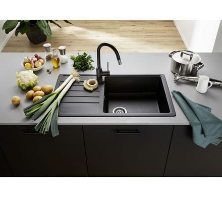Кухонна мийка Blanco LEGRA XL 6 S 526087 чорний - граніт, вбудовується в стільницю, крило для сушіння