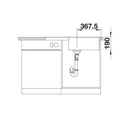 Кухонна мийка Blanco LEGRA XL 6 S 526087 чорний - граніт, вбудовується в стільницю, крило для сушіння