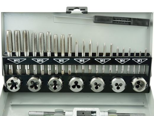 Комплект мітчиків та плашок M3-M12 32шт G38301