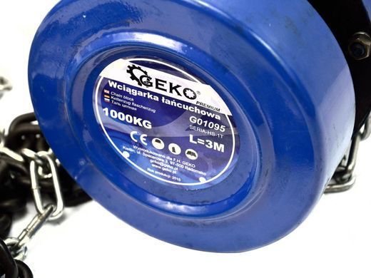 Цепная лебедка 1 Т 3 м Geko G01095