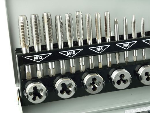 Комплект мітчиків та плашок M3-M12 32шт G38301