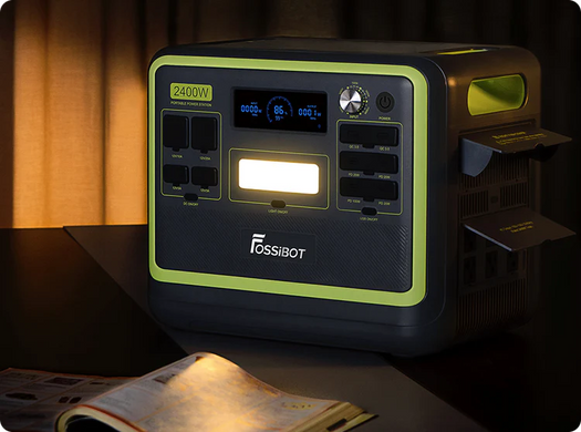 Портативная зарядная станция FOSSiBOT F2400 green, 2 400 Вт, 2 048 Вт&middot;час