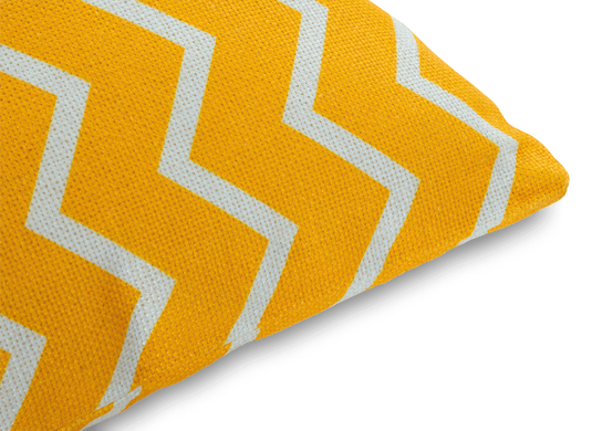 Подушка декоративна ZigZac Yellow 45x45 для саду та дому&nbsp;жовта MoodMe