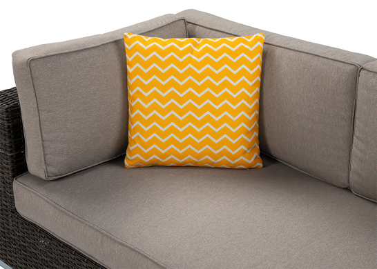 Подушка декоративна ZigZac Yellow 45x45 для саду та дому&nbsp;жовта MoodMe