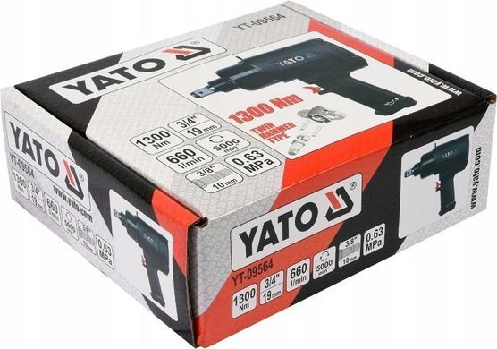 YATO ПНЕВМАТИЧНИЙ УДАРНИЙ КЛЮЧ 3/4" 1300Nm 09564