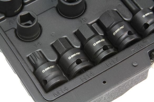 Набор головок для обслуживания тормозных суппортов 1/2" 16 шт Mar-Pol M58279