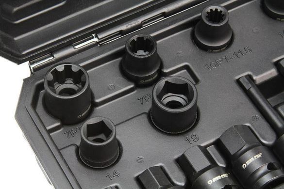 Набор головок для обслуживания тормозных суппортов 1/2" 16 шт Mar-Pol M58279
