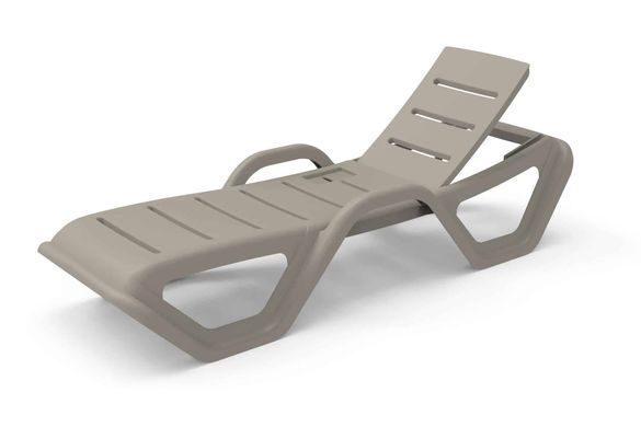 Шезлонг садовий MONOBLOCK Taupe набір 4 шт Bjorkka