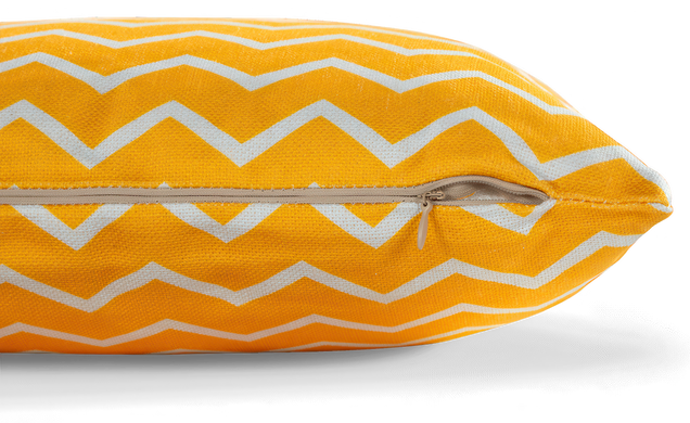 Подушка декоративна ZigZac Yellow 45x45 для саду та дому&nbsp;жовта MoodMe