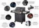 Газовий гриль із кришкою на колесах Monroe Black PRO 3K Turbo Enders