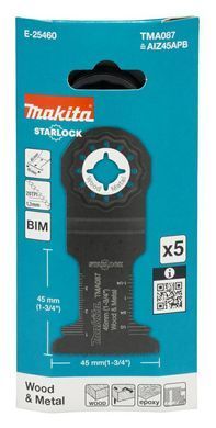 Полотно для резки пробки makita mt bim 45мм x 45мм 20z/c tma087 /5шт.