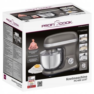 Тестомес PROFICOOK PC-KM 1197 СЕРЫЙ